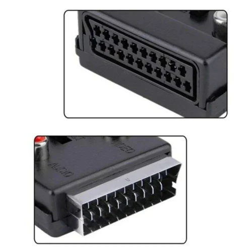 Adattatore Scart Rca Maschio/Femmina + Audio S-Video S-Vhs