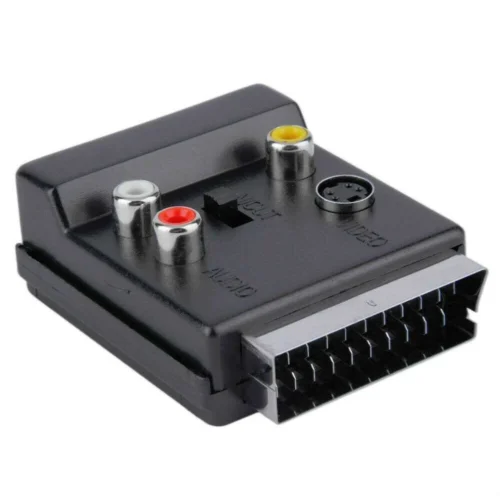 Adattatore Scart Rca Maschio/Femmina + Audio S-Video S-Vhs