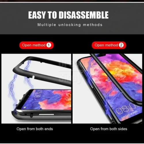 Cover Per Huawei Mate 20 Lite Alluminio Magnetica Vetro