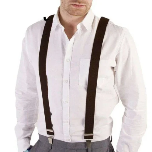 Straccali Bretelle Uomo Accessori Strette Pantaloni Nere/Blu