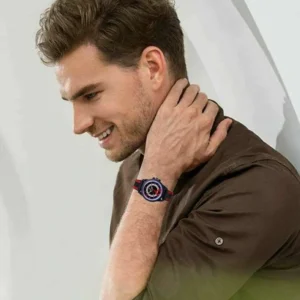 Orologio Uomo Pinbo Ciclismo Fitness Silicone Rosso Nero