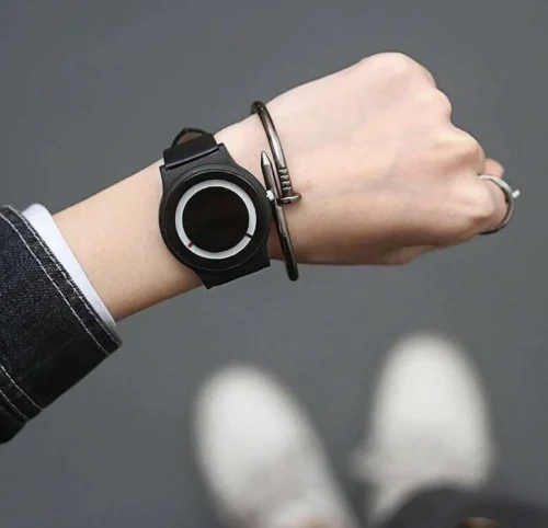 Orologio Unisex Future Hodinky Analogico Rotondo Full Black