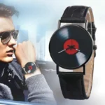 Orologio Uomo Analogico Stile Vinyl Record Quarzo