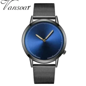 Orologio Uomo Vansvar Analogico Semplice Grigio Blue Acciaio