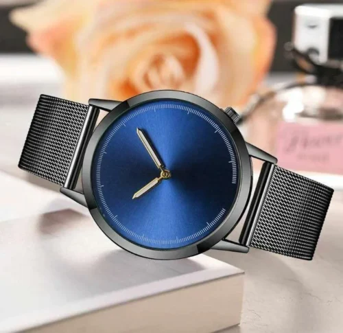 Orologio Uomo Vansvar Analogico Semplice Grigio Blue Acciaio