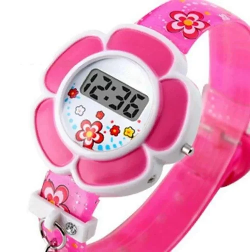 Orologio Bimba Bambina Fiore Digitale Fiorellino Rosa
