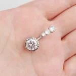 Piercing Ombelico Anallergico Diamanti Donna Acciaio Chirurgico
