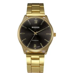 Orologio Uomo Molto Elegante Migeer Dorato Acciaio Inox