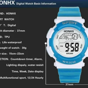 Orologio Bimbi Bambini Honhx Alta Qualita Digitale Waterproof