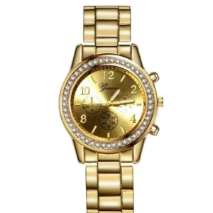 Orologio Donna Geneva Dorato Metallo Alta Qualita Diamanti