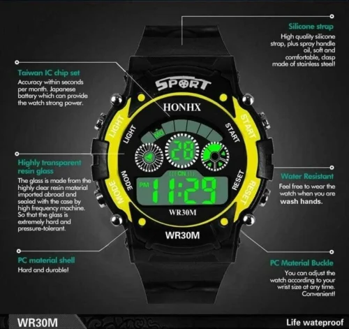 Orologio Digitale Sportivo Honhx Unisex Alta Qualita R-Shock