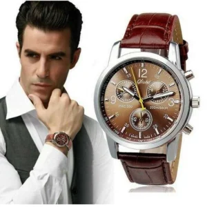 Orologio Uomo Analogico Shshd Marrone Brown Elegante