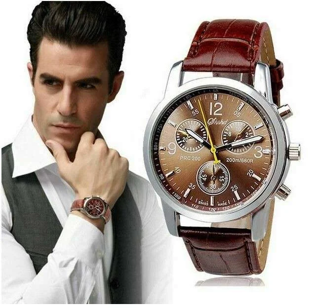 Orologio Uomo Analogico Shshd Marrone Brown Elegante