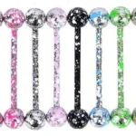 8 Pezzi Lotto Piercing Lingua Tongue Acciaio Chirurgico Bar