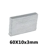 3 Pezzi Magnete Al Neodimio 60X10X3Mm 60*10*3Mm Potenti