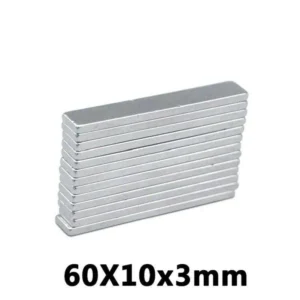 3 Pezzi Magnete Al Neodimio 60X10X3Mm 60*10*3Mm Potenti