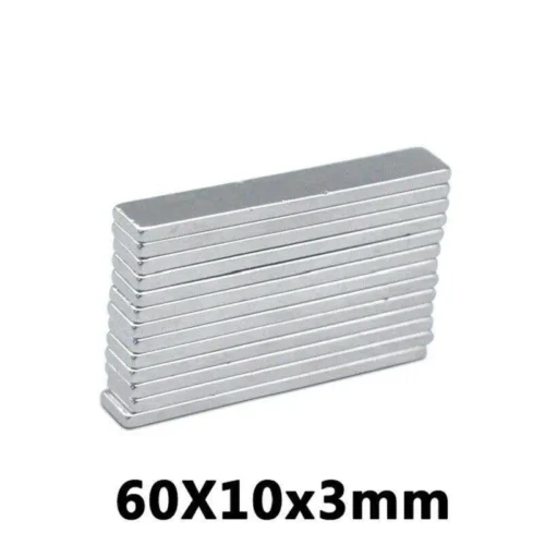 3 Pezzi Magnete Al Neodimio 60X10X3Mm 60*10*3Mm Potenti