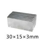 4 Pezzi Lotto Magneti Al Neodimio 30X15X3Mm Super Potenti