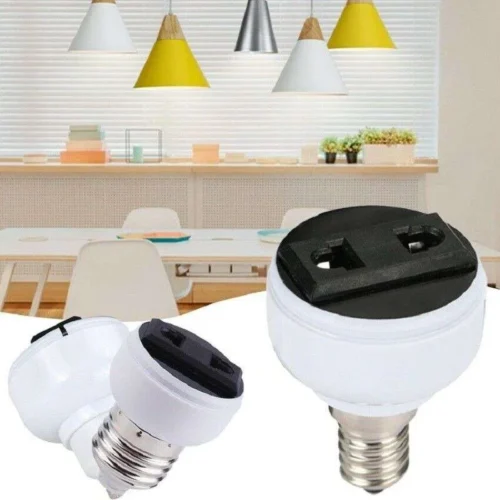 Adattatore Da Portalampada E14 A Presa 220V Italiana Tedesca