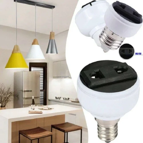 Adattatore Da Portalampada E14 A Presa 220V Italiana Tedesca