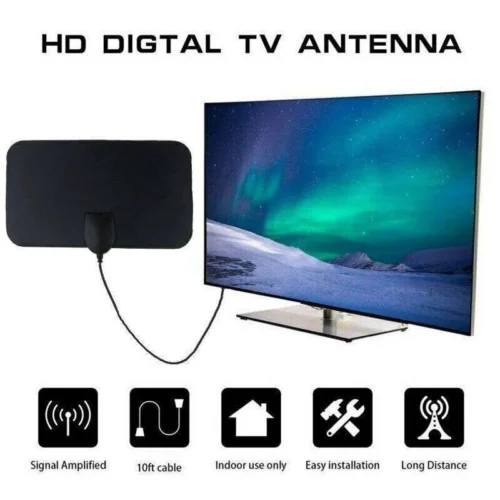 50 Miglia 4K 1080P Digitale Antenna Tv Interna Amplificata