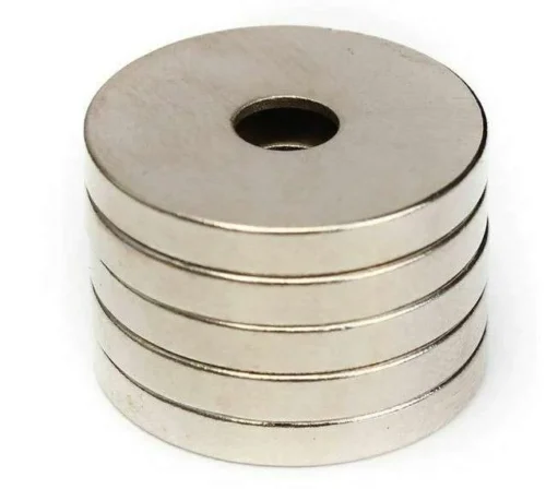 5 Pezzi Lotto Magnete Neodimio 20X3Mm Con Foro 5Mm