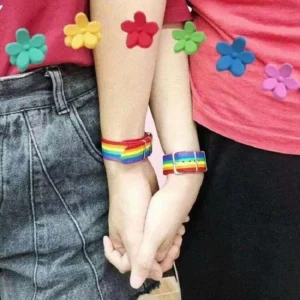 Bracciale Arcobaleno Gay Lgbt Transgender Bisexual Rainbow