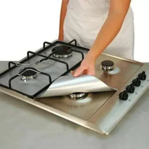 4 Pezzi Pellicola Piano Cottura Forno A Gas Cucina Argento