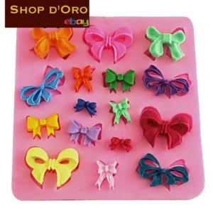 Stampo In Silicone Fiocchi Fiocchetti Varie Misure Cake