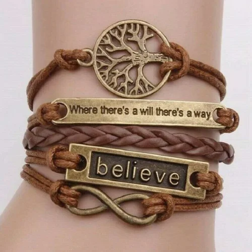 Bracciale Uomo Donna Albero Della Vita Tree Of Life Marrone