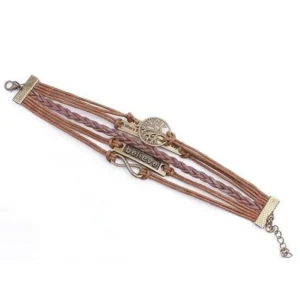 Bracciale Uomo Donna Albero Della Vita Tree Of Life Marrone