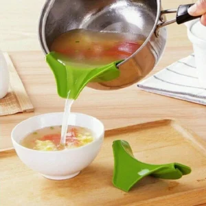 Silicone Anti Fuoriuscita Imbuto Per Padelle Scodelle Zuppe