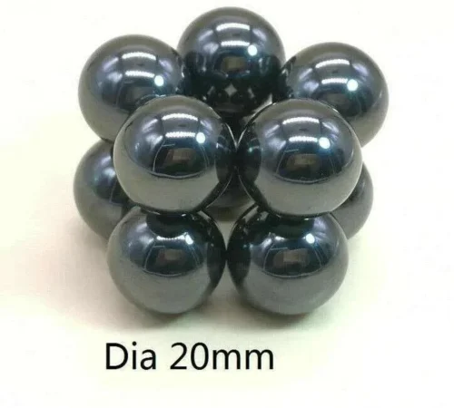 2 Pezzi Magneti Ferrite Diametro 20Mm Pallina Permanente
