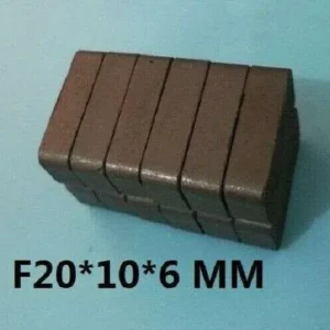 5 Pezzi Magneti Ferrite 20X10X6Mm Y30 Rettangolo Permanente