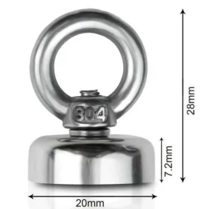 Neodimio Magnete A Gancio 10 Kg. Calamita Calamite Gancio