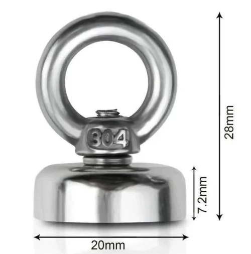 Neodimio Magnete A Gancio 10 Kg. Calamita Calamite Gancio