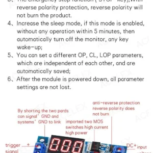 Scheda Modulo Temporizzatore Timer Multifunzione Mos 5V 12V