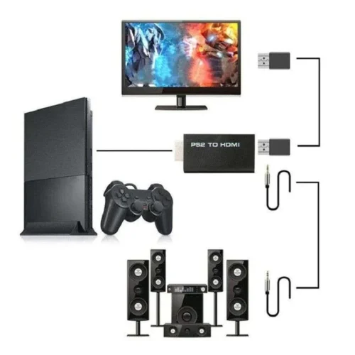 Adattatore Video Ps2 To Hdmi Convertitore Ps2 Video Audio Hd