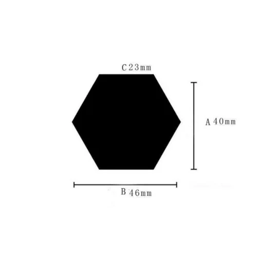 12 Pezzi Specchio Adesivo Esagonale Modulabile 8X7X4Cm