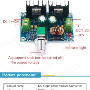 Step Down 8A 200W Convertitore Regolabile Dc-Dc 1.25V-36V