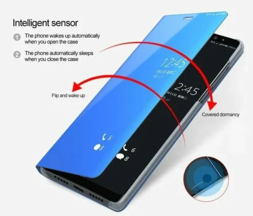 Xiaomi Redmi Note 9 Custodia Flip Cover Guscio Borsa Clear