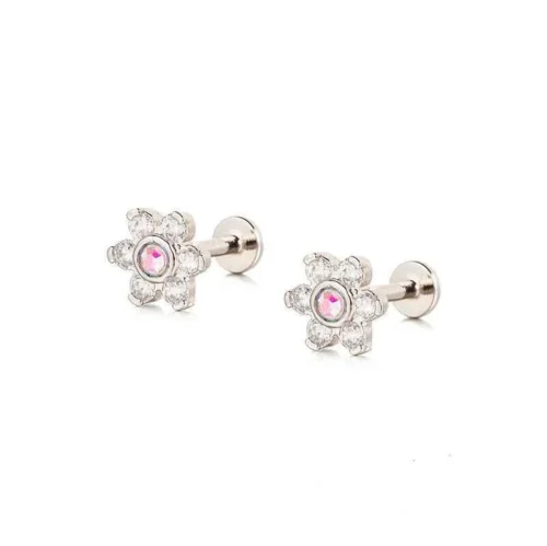 Piercing A Forma Di Fiore Orecchio Acciaio Chirurgico Trago