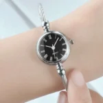 Orologio Donna Filo Intrecciato Analogico Acciaio Argento