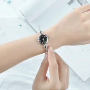 Orologio Donna Filo Intrecciato Analogico Acciaio Argento
