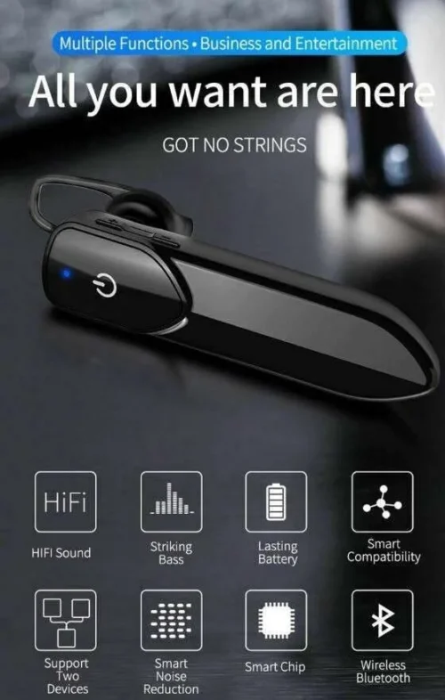 Auricolare Business Kebidu Bluetooth 4.2 Wireless Over-Ear