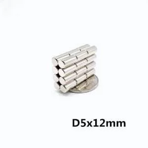 10 Magneti Neodimio 5X12 Mm Calamita Potente Fimo Ceramica