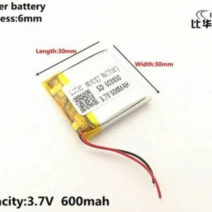 Batteria Lipo Ai Polimeri Di Litio 3.7V 600Mah 603030 Per RC