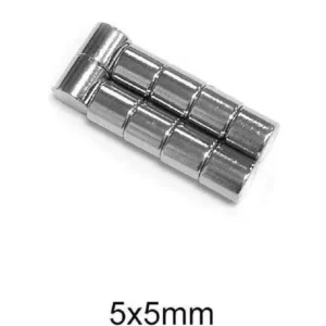 20 Magneti Forti 5X5 Mm Neodimio Permanente Rotondi Piccoli