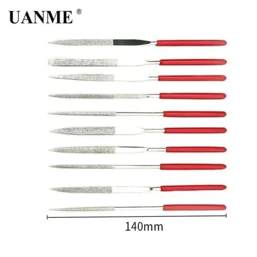 Set 10 Mini Lime Raspe Ad Ago Per Ferro Acciaio Legno 140mm