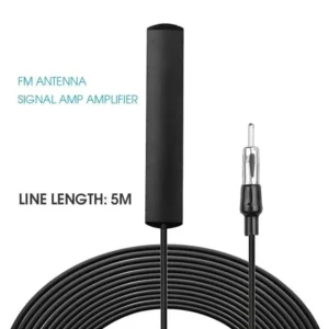 Antenna Autoradio Amplificata Universale Auto Adesiva 5m